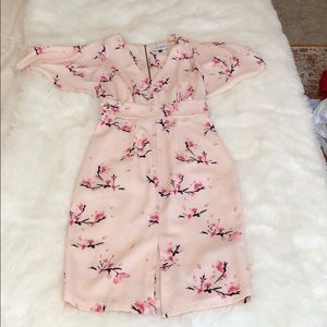 ASOS pink floral dress